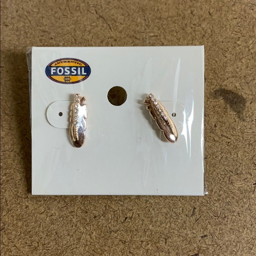 Fossil Rose Gold Earrings